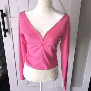 Abercrombie Pink V Wire Top